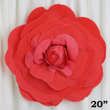 Load image into Gallery viewer, 20" Large Foam Rose Backdrop Wall Decor - Red - 2 pcs
