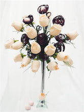 Load image into Gallery viewer, 6 x Trio of Glittered Bird’s Nest on Stem - White
